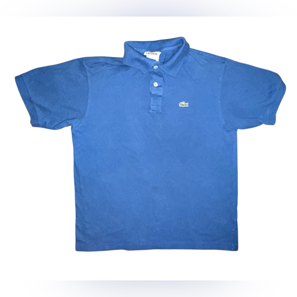 Boys blue Lacoste polo shirt. Let’s kick it back to the 80’s!